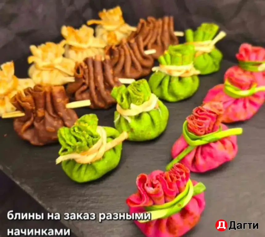 блины,фуршетные закуски