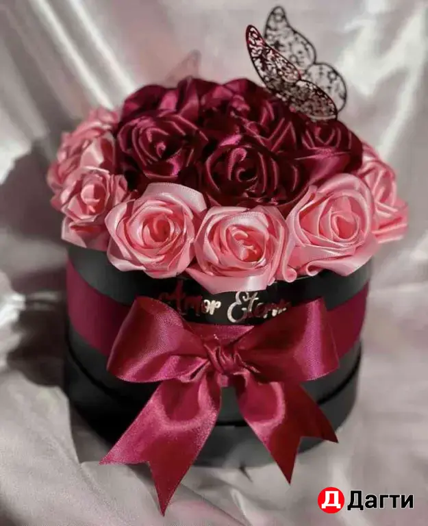 Букеты 💐 и розы 🌹 из атласных лент 😊