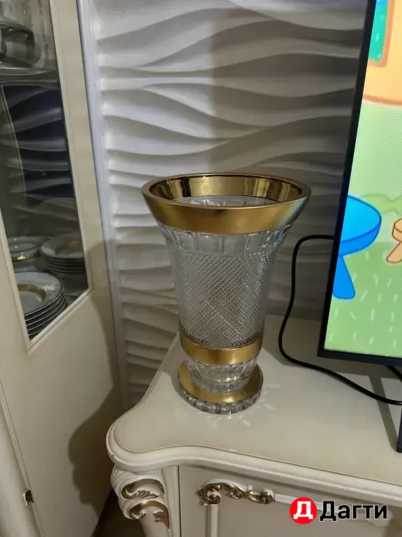 хрусталь фоуктовница и ваза