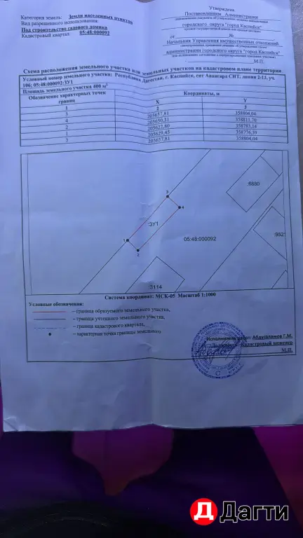 участок снт Авангард