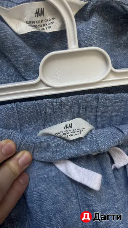 Летний льняной костюм H&M для мальчика, размер 92-98