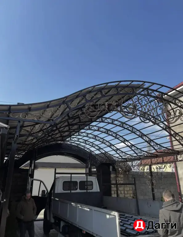 ковка навес ворота перила калитка