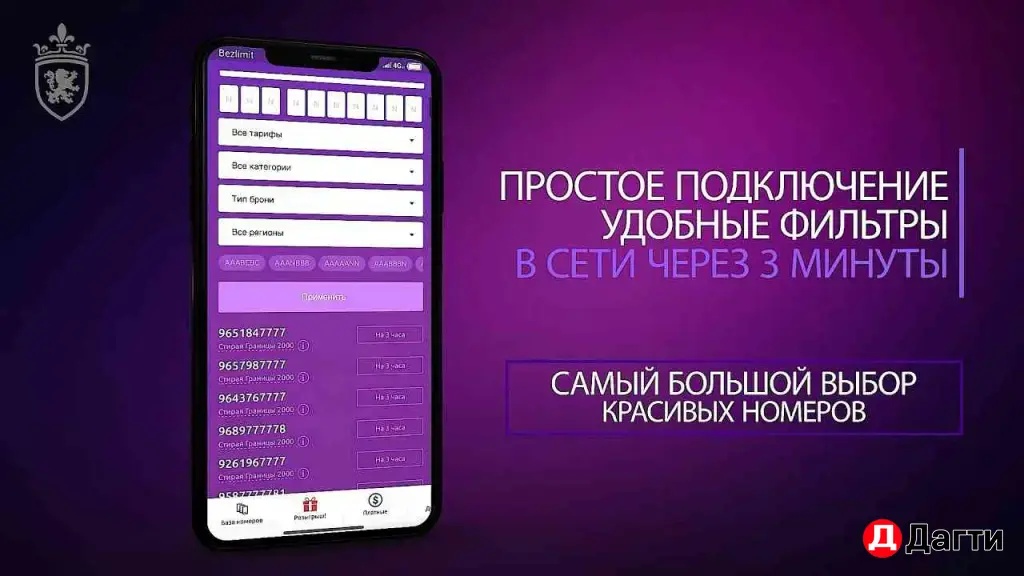 безлимитные тарифы Vip сим карты,