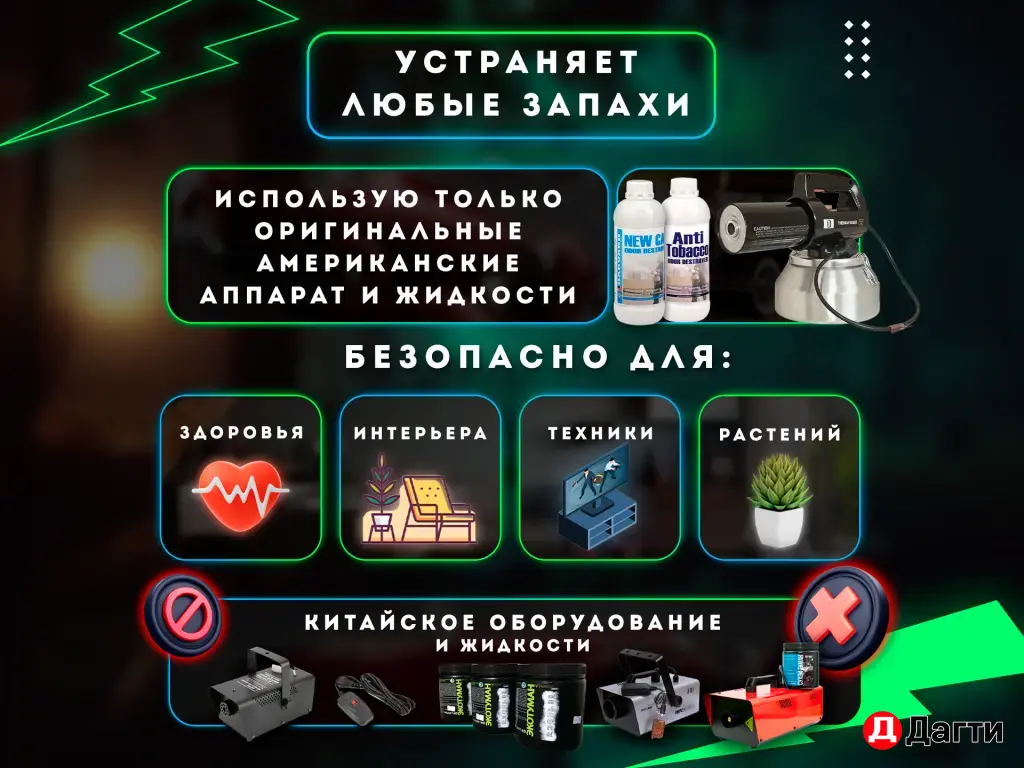 Эко-туман / Сухой туман / Устранение запаха