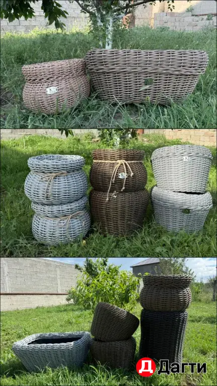 Кашпо из ротанг