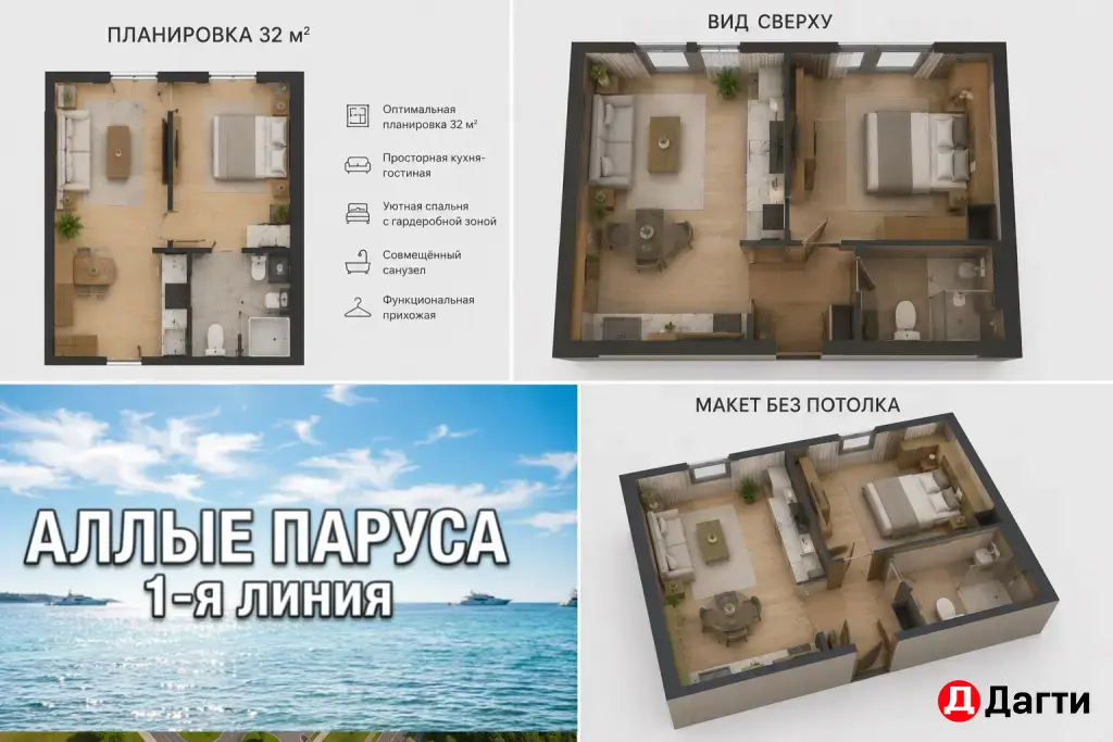 ЖК «АЛЛЫЕ ПАРУСА» СТУДИЯ