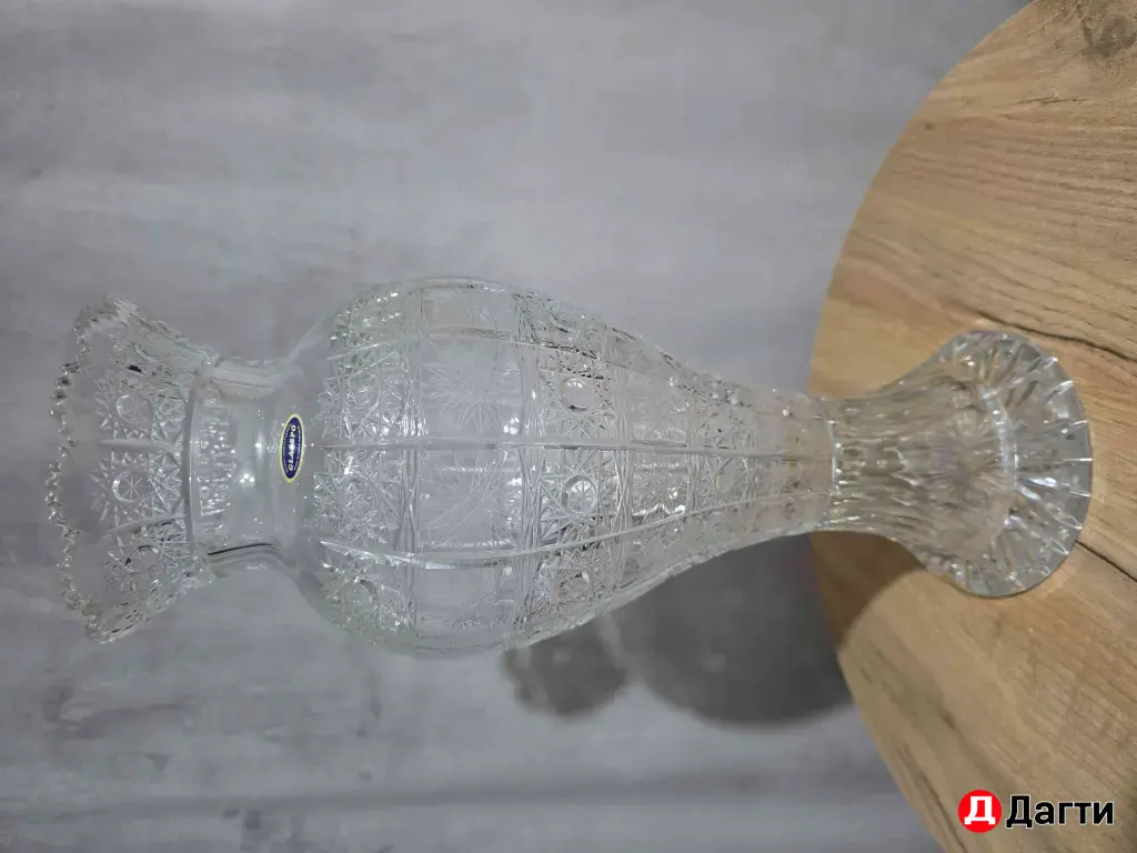 Ваза для цветов хрустальная Чехия