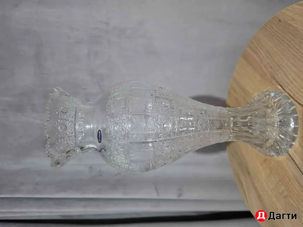 Ваза для цветов хрустальная Чехия