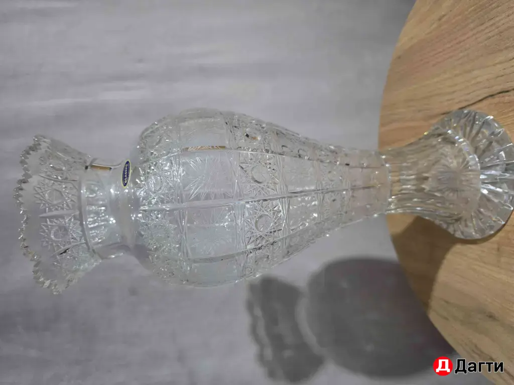 Ваза для цветов хрустальная Чехия