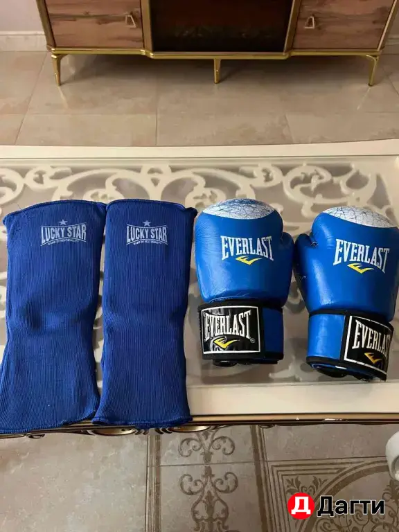 Перчатки Everlast,Щитки Lucky Star