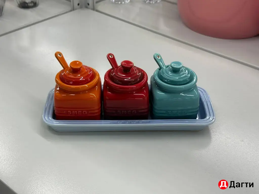 Баночки для специй 3в1 SMEG