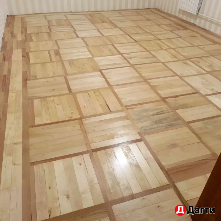 Шлифовка лакировка паркета и доски