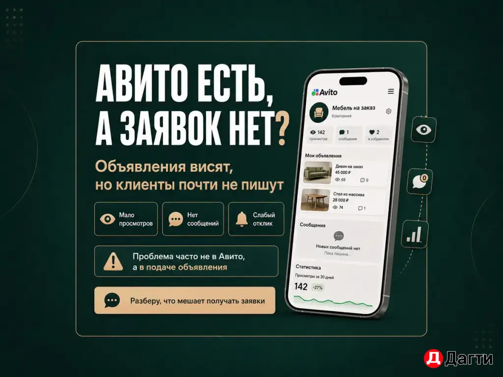 Авитолог для бизнеса — настрою Авито под заявки