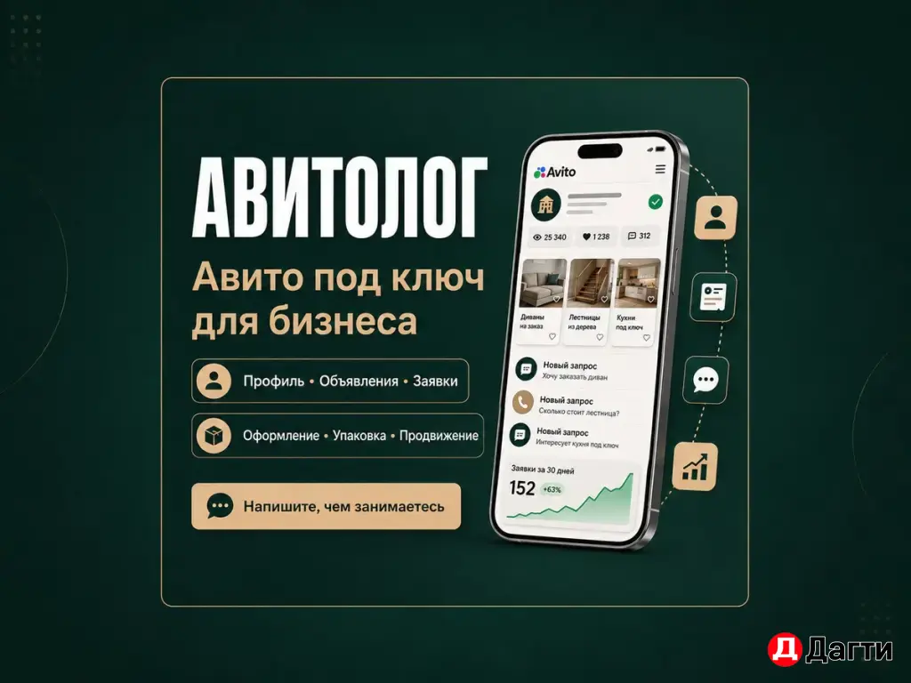 Авитолог для бизнеса — настрою Авито под заявки