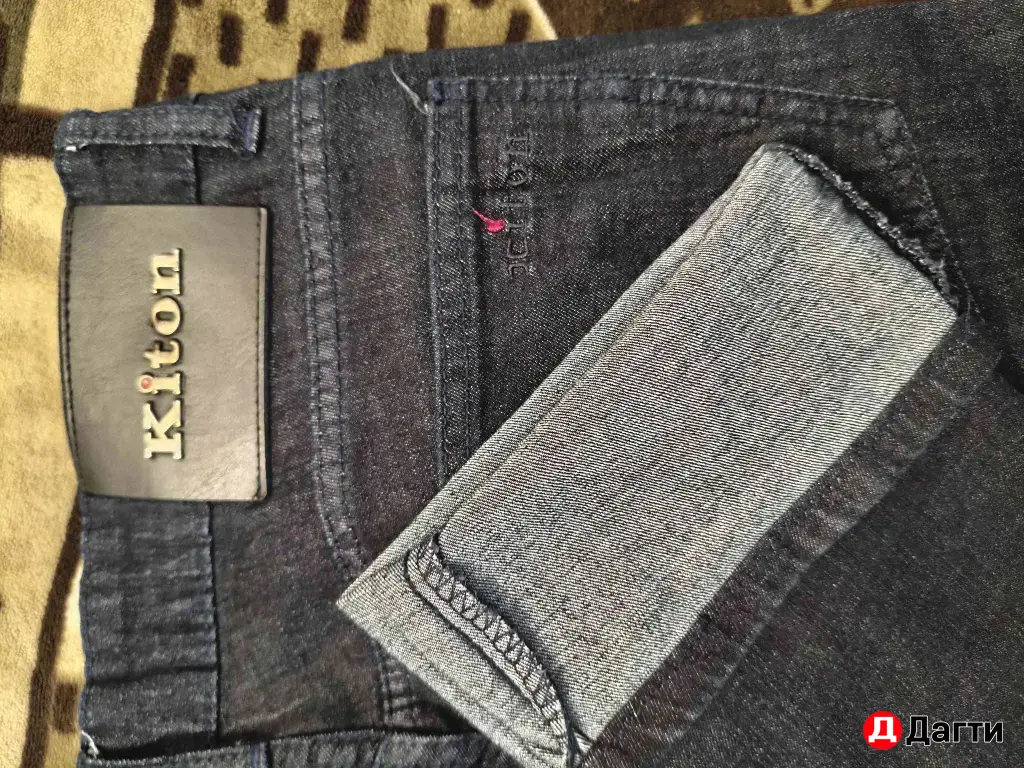 KITON штаны мужские синие