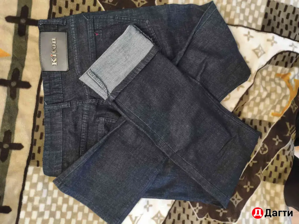 KITON штаны мужские синие