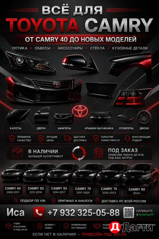 Запчасти на Toyota Camry