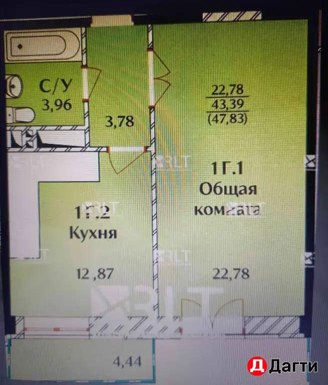 1к квартира 5/14